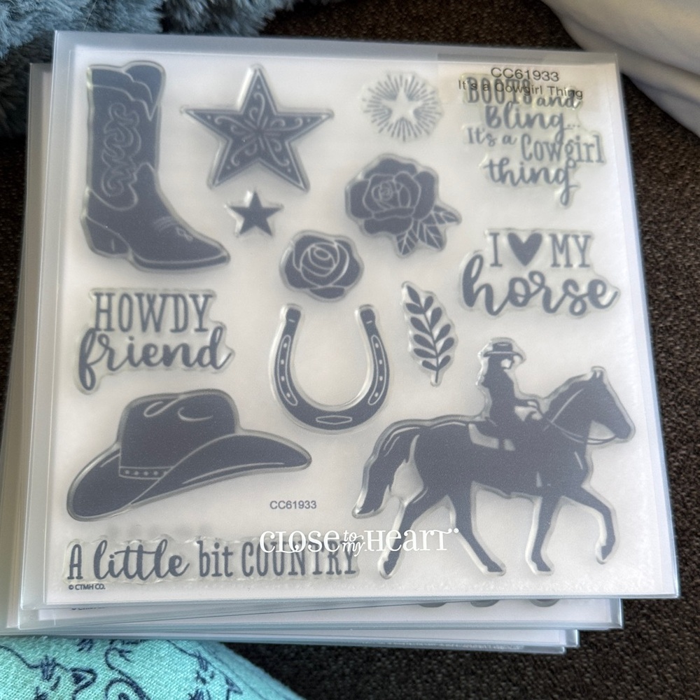 Close To My Heart Clear Stamp Set - White/Clear Corona Theme